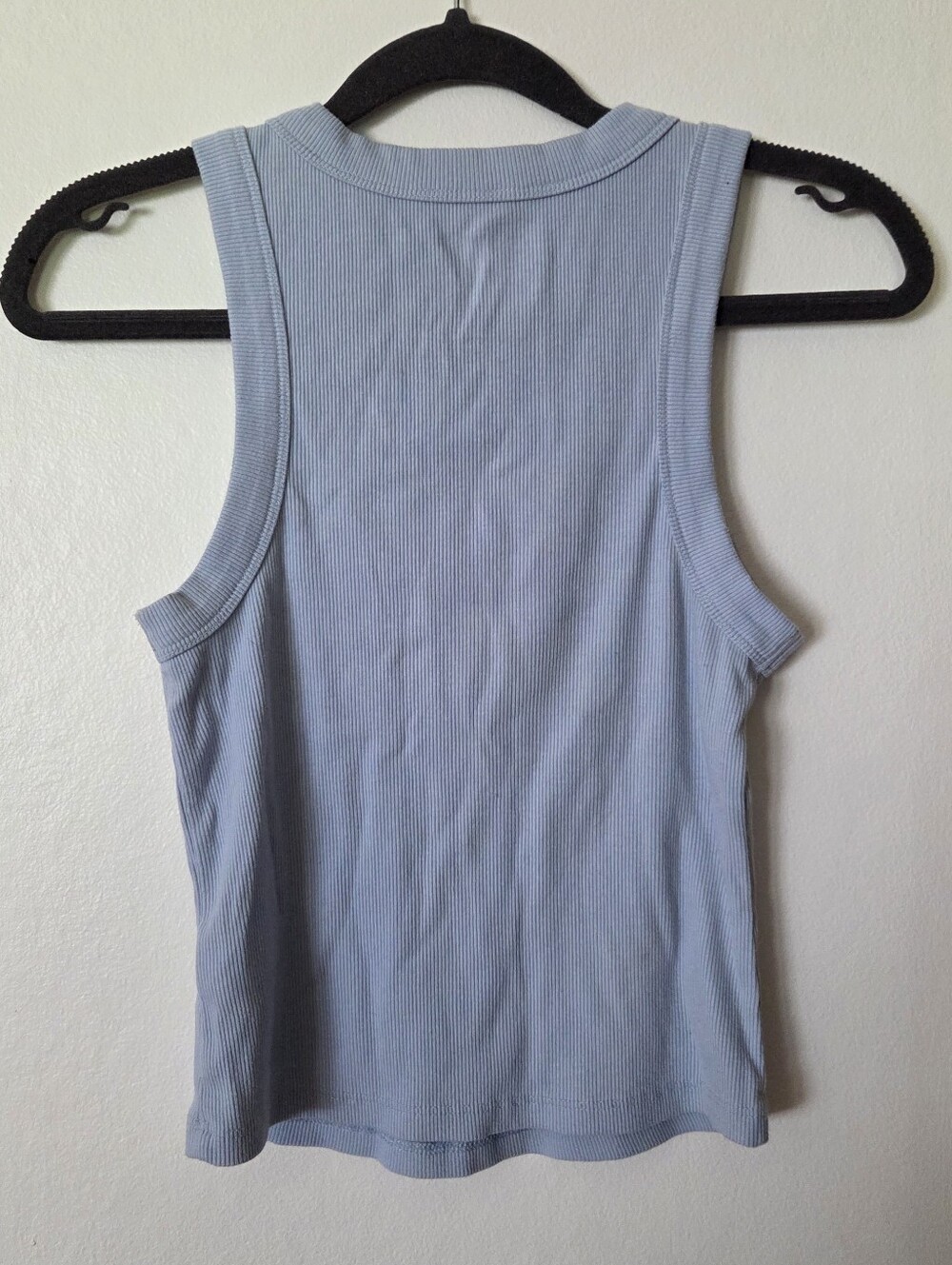 Light Blue Ribbed Racer Back Tank XS - Picture 2 of 4